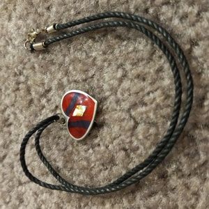 Heart necklace with inlay